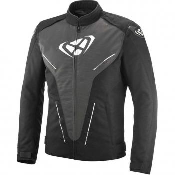 Ixon Prodigy Chaqueta textil impermeable para motociclismo Negro-Antracita-Blanco 4XL