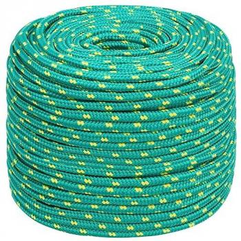 Cuerda de barco polipropileno verde 8 mm 100 m