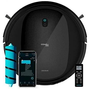 Cecotec Robot Aspirador y Fregasuelos Conga 2290 Ultra. 2100 Pa, App con Mapa, Limpieza Ordenada, Cepillo para Mascotas, Alexa & Google Assistant, Muro magnético