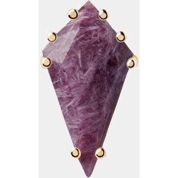 Pendiente individual piercing Gemstones de plata con charoita