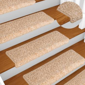 Tapetes de escada Day and Night - 15 piezas doradas 65x21x4 cm