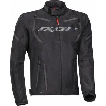 Ixon Chaqueta de Moto Striker Negra, chaqueta textil impermeable para motocicleta