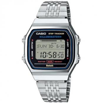 Casio Vintage ABL-100WE-1A Silver Bluetooth Smartwatch with Step Counter