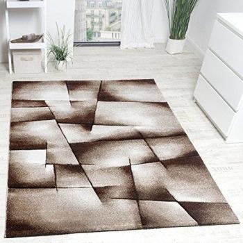 Alfombra Moderna Diseño Estampada Hecha A Mano En Marrón Beige Crema, Grösse:160x230 cm