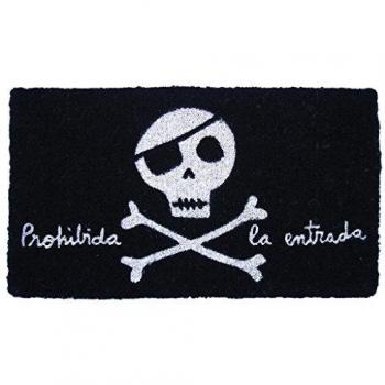 Laroom Felpudo, Fibra de Coco y PVC Base, Negro, 40 x 70 cm
