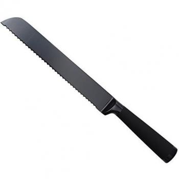 Bergner Black Blade Cuchillo panero, Acero Inoxidable, Negro, Pan