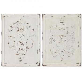Decoración de Pared Neoclásica Decapé Blanco 58 x 4,5 x 78 cm (2 Unidades)