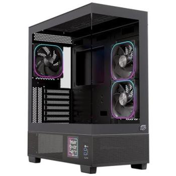 Torre Gaming Einarex S501D RGB Cristal Panorámico ATX con Soporte para 9 Ventiladores de 120mm y Refrigeración Líquida de 360mm