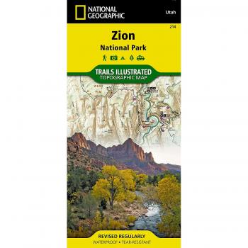 Zion National Park Waterproof Hiking Map 1:37,700 - National Geographic Edition