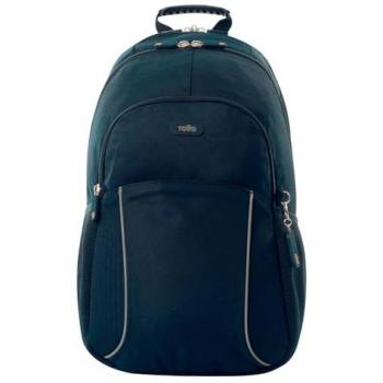 Mochila TOTTO Cambri 2.0 para Ordenador Portátil de 15,4 Pulgadas, Color Salute Azul, con 3 Compartimentos, Bolsillo para Tablet de 10, Bolsillo para Botella y