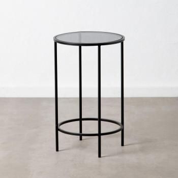 Mesa auxiliar Ixia Cristal Negro Metal 40 x 40 x 65 cm