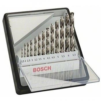 Bosch Professional Robust Line HSS-G - Juego de 13 Brocas para Metal, Diámetros de 1.5 a 6.5 mm, Set Duradero y Resistente