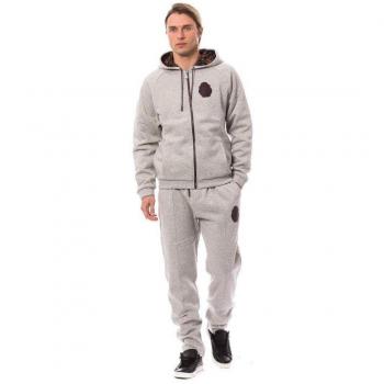 Billionaire Italian Couture Gray Cotton Hooded Sweatsuit - 3XL