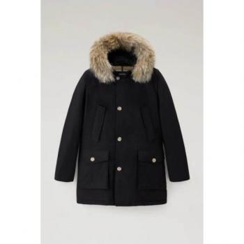 Woolrich Arctic Parka with Removable Fur in Ramar Cloth - Black, Size S