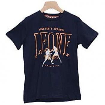 Leone - Plain Fighters Playera de Manga Corta para niños - Azul Marino