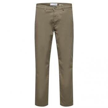 SELECTED HOMME New Miles Slim Fit Chino Pants in Solid Color - Size 33/30 - Camel