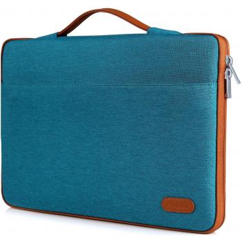 ProCase Funda Portátil 13-13.5 para MacBook Pro 15 2018 2017 2016/Surface Book/Surface Laptop/MacBook Air 13.3 2017 2016 2015, Bolsa Maletín con Asa para Laptop 13.3 13.5 Pulgadas -Verde Azulado