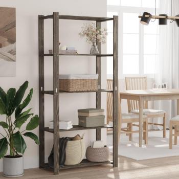 vidaXL 5-Tier Storage Rack Grey 80x38x170 cm Solid Wood Pine