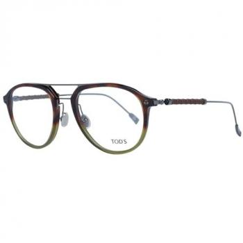 Montura de Gafas Hombre Tods TO5267 53055 - Estilo Aviador, Color Marrón, Talla Única