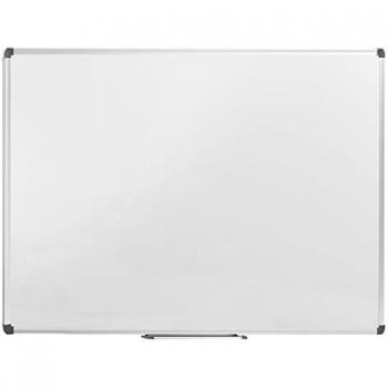 Pizarra Blanca Magnética 120x90 cm con Bandeja para Rotuladores y Marco de Aluminio - Ideal para Oficinas y Escuelas