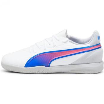 Zapatillas de fútbol sala Puma King Match It Infantil, características: diseño específico para fútbol sala, suela de goma antideslizante, parte superior de material sintético y malla para mayor transpirabilidad, refuerzo en la puntera