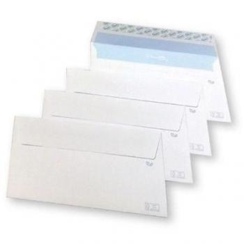Sobres Ecosam+ 110 x 220 mm - Papel FSC 105 g/m² - Tira de Silicona - Color Blanco - Caja de 500