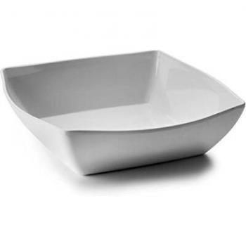 Lacor - 63573 - Fuente De Melamina Rectangular Classic 33x33x9 cm - Blanco