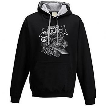 sudadera con capucha bicolore hombre Robot emperor of the space black 2_XXL