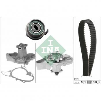 Conjunto de control de válvulas INA 530 0355 31 (correa + rodillo + bomba de fluido) y Bomba de agua + kit de correa de distribución INA 530 0355 31