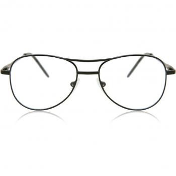 Pilot Full Rim Metal Kids' Prescription Glasses - Black Size 49 - Blue Light Block Available - SmartBuy Kids