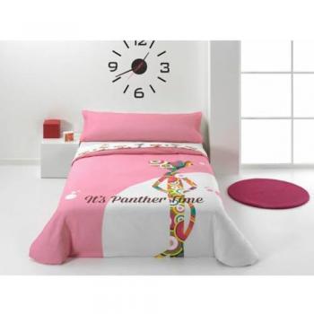 Juego de funda nórdica Hosteline Pink Panter PP Multicolor Cama de 90 3 Piezas