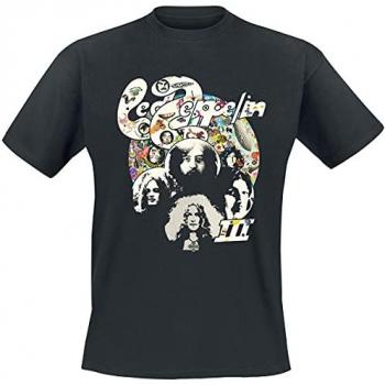 Led Zeppelin Photo III Black T-Shirt - Size S - 100% Cotton Jersey
