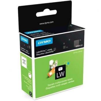 DYMO S0929120 Etiquetas cuadradas de papel adhesivas para LabelWriter, 25 x 25 mm, 750 unidades