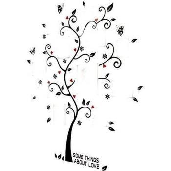 Marco de la moda elegante de la foto de familia del árbol Negro mural de la pared Sticker Adhesivos Decoración del hogar