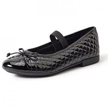 Geox Plie Black Girls' Ballet Flats