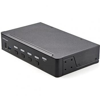 StarTech.com 4 Port HDMI KVM Switch with Single Monitor Support - 4K 60Hz Ultra HD HDR, USB 3.0 Hub, Hotkey Switching