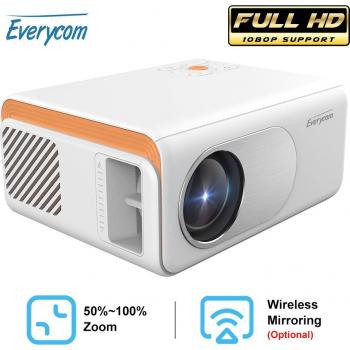 Mini Proyector LED Everycom X70 Portátil 1080P con WiFi para Cine en Casa