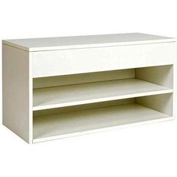 ts-ideen Estantería Zapatero Blanco de Madera Blanca 12 Zapatos de 43 x 80 cm