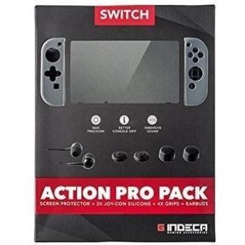 Indeca Gaming- Action Pro Pack - Pack de proteccion con accesorios para consola Nintendo Switch