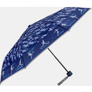 Paraguas Infantil Plegable Manual Deporte Fútbol 50cm Estampado Camuflaje Azul Perletti Cool Kids