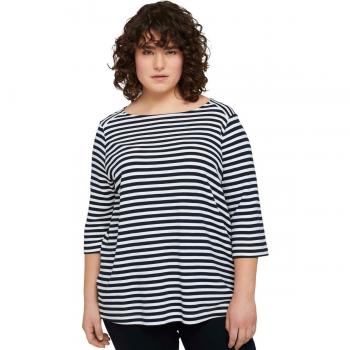 Sudadera de mujer a rayas con textura otomana de Tom Tailor