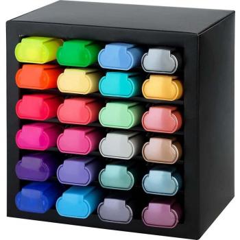 Faber-Castell Textliner 46 Marcadores Fluorescentes, Juego de Escritorio de 24 Piezas - Colores Surtidos (Metalizados, Neones y Pasteles)