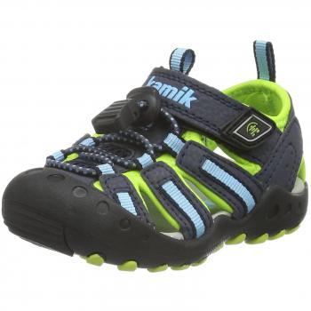 KamikCRAB - Sandalias de Punta Descubierta Unisex, para niños, Color Azul, Talla 33