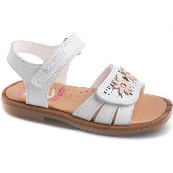 Sandalias de bebé niña de piel color blanco