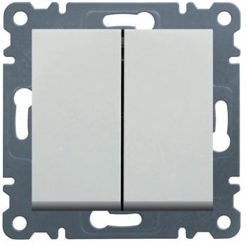 Conmutador Doble Blanco Polar Lumina | Hager Intense WL0050