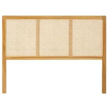 Cabecero de cama de caña 160 cm - Teca y ratán - Natural - CELAYA II