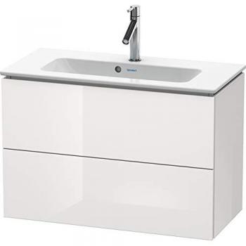 Mueble de Baño Duravit L-Cube Compact, 82 cm, Blanco Alto Brillo, 2 Cajones, Montaje en Pared