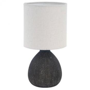Lámpara de mesa Versa Negro Cerámica 14 x 28 x 14 cm