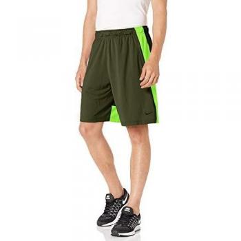Nike M Nk Dry Short Hybrid Pantalones Cortos de Deporte, Hombre, Cargo Khaki/Electric Green/