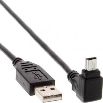 Cable USB 2.0 Mini 1,5 m A a Mini-B Angulado Negro